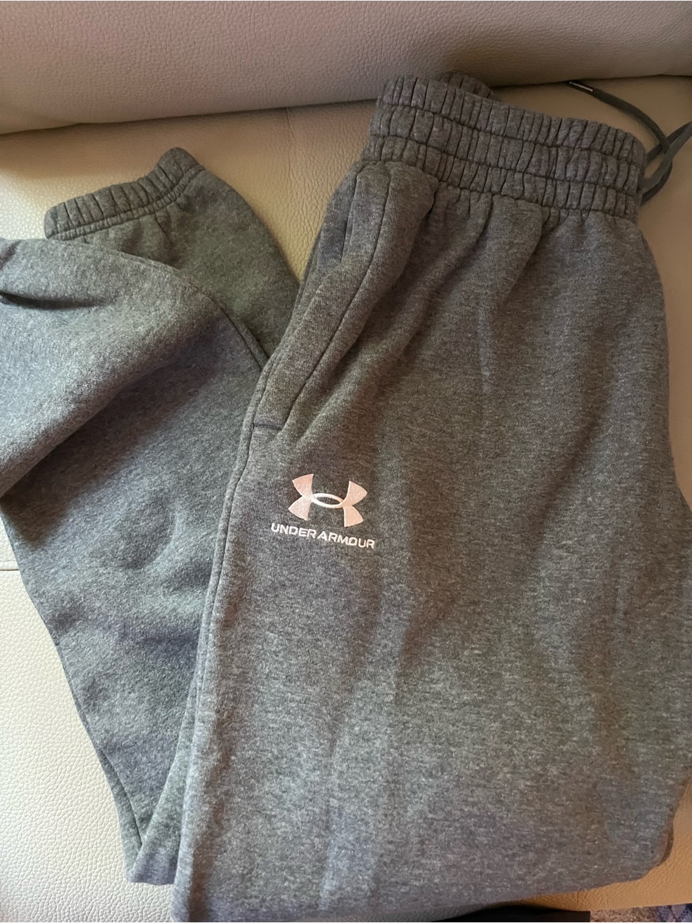 Under Armour Men’s Gray Fleece Jogger Bottoms
